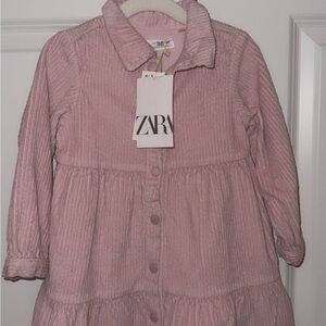 Zara Pink Corduroy Dress